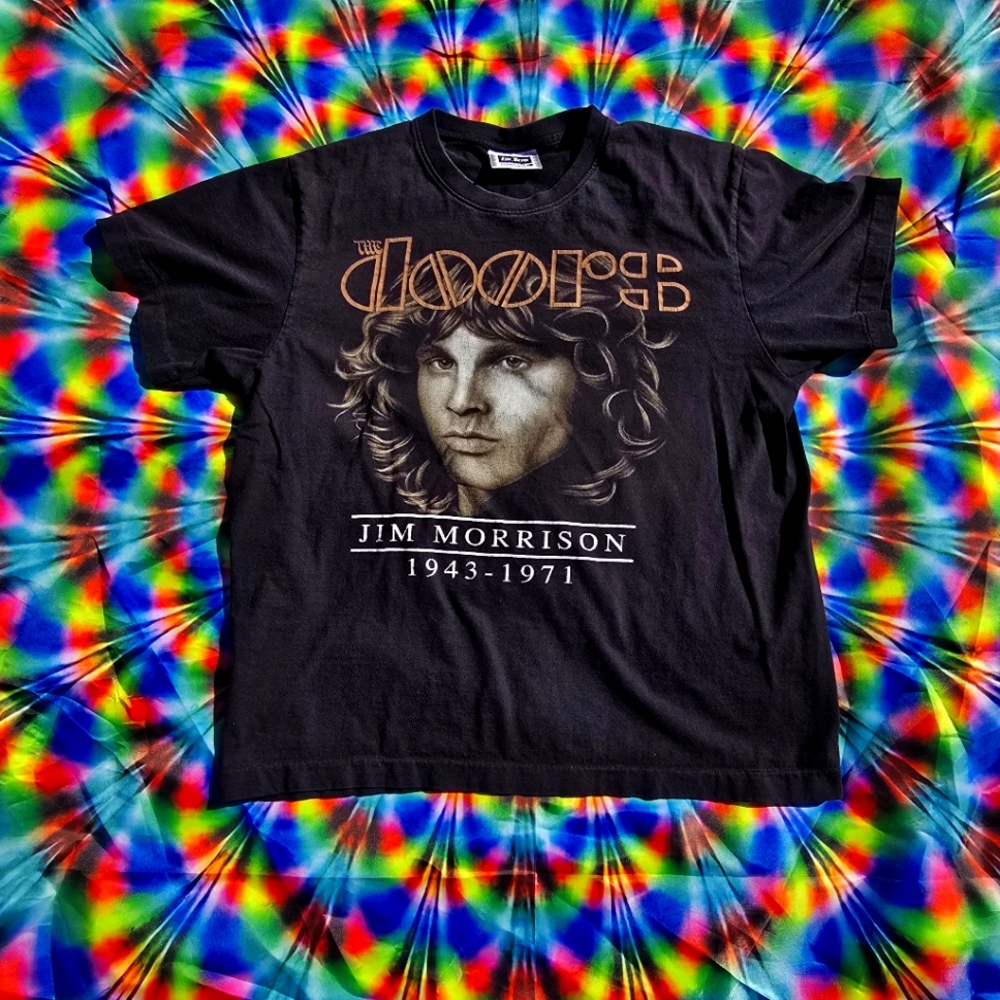 Vintage Single Stitch 90's Doors Jim Morrison Graphic Tee The Roxx tag Size L